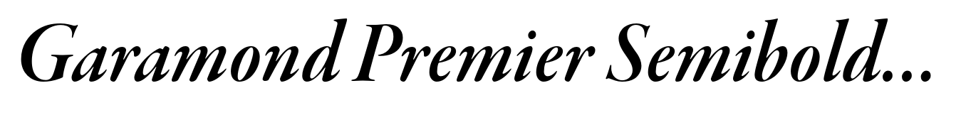 Garamond Premier Semibold Italic Display